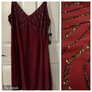 Idyllwind Burgundy Sequin Mini Dress